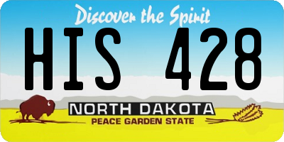 ND license plate HIS428