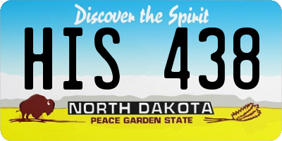 ND license plate HIS438