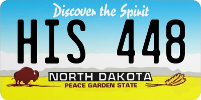 ND license plate HIS448