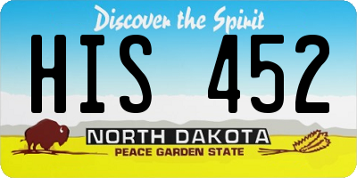 ND license plate HIS452