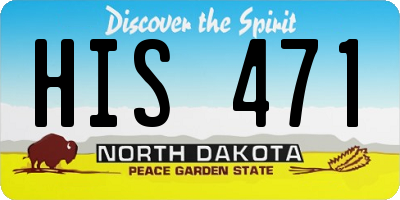 ND license plate HIS471