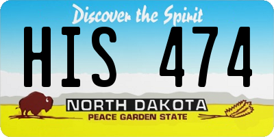 ND license plate HIS474