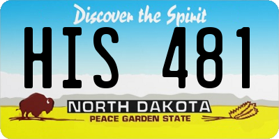 ND license plate HIS481