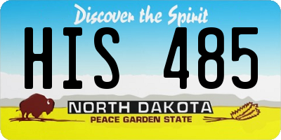 ND license plate HIS485