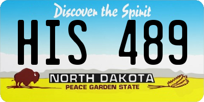 ND license plate HIS489