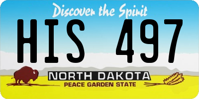 ND license plate HIS497