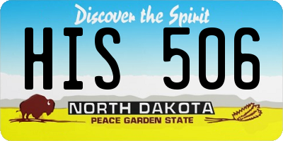 ND license plate HIS506