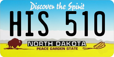 ND license plate HIS510