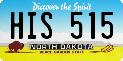 ND license plate HIS515