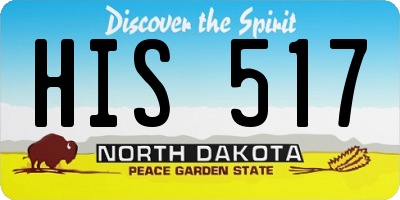 ND license plate HIS517