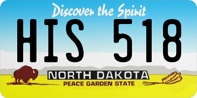 ND license plate HIS518