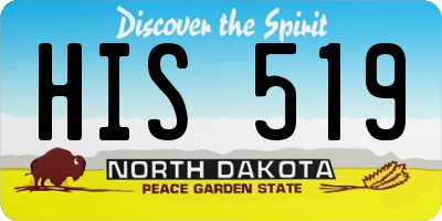 ND license plate HIS519