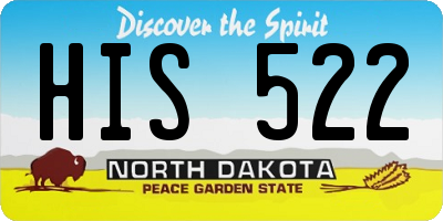 ND license plate HIS522