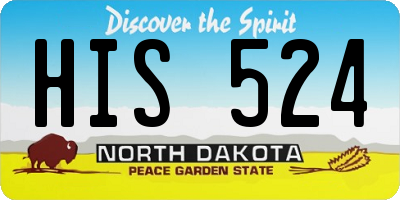 ND license plate HIS524