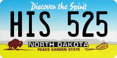 ND license plate HIS525