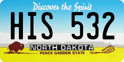 ND license plate HIS532