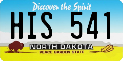 ND license plate HIS541