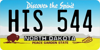 ND license plate HIS544