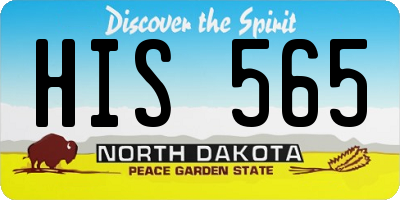 ND license plate HIS565