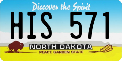 ND license plate HIS571