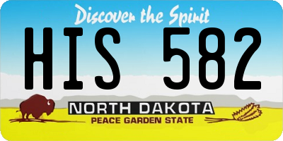 ND license plate HIS582