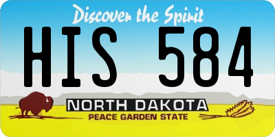 ND license plate HIS584