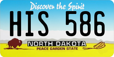 ND license plate HIS586