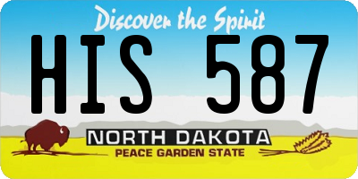 ND license plate HIS587