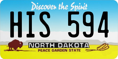 ND license plate HIS594