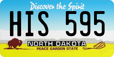 ND license plate HIS595