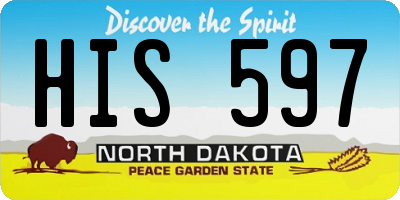 ND license plate HIS597