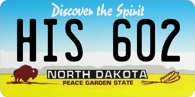 ND license plate HIS602