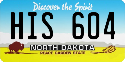 ND license plate HIS604