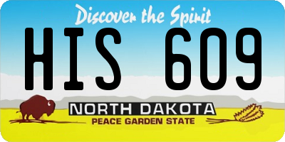 ND license plate HIS609