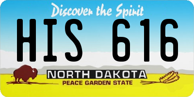 ND license plate HIS616