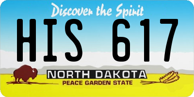 ND license plate HIS617