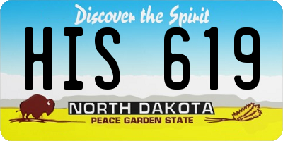 ND license plate HIS619