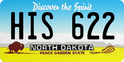 ND license plate HIS622