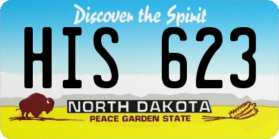 ND license plate HIS623