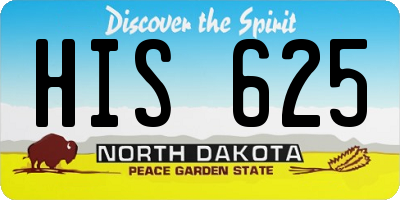 ND license plate HIS625