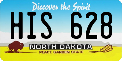 ND license plate HIS628