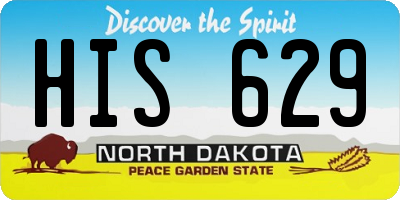 ND license plate HIS629