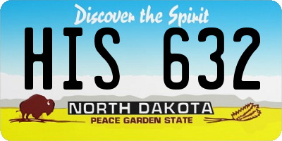 ND license plate HIS632