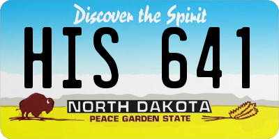 ND license plate HIS641