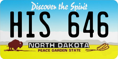 ND license plate HIS646