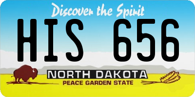 ND license plate HIS656