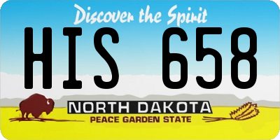 ND license plate HIS658