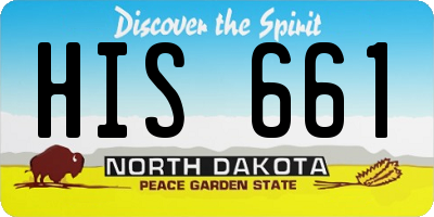 ND license plate HIS661