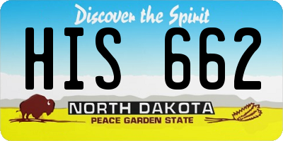 ND license plate HIS662