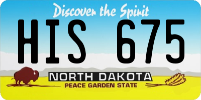 ND license plate HIS675